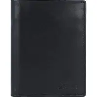 Esquire Leder Geldbörse New Silk Wallet High Black schwarz
