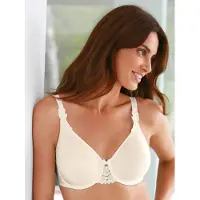 Chantelle Bügel-BH "HEDONA", Damen, Gr. 95, Cup C, beige (ivory), Obermaterial: 75% Polyamid, 25% Elasthan, BHs Bügel-BH, blickdichtes Gewebe, Guipure Spitze, leichter Minimizer-Effekt, Topseller