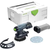 Festool ETSC 125 LI Basic Profi-Akku-Exzenterschleifer, 125 mm Schleiffläche, variable Geschwindigkeit, Staubabsaugung, inklusive Lithium-Ionen-Akku