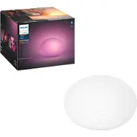 Philips White and Color ambiance Flourish Tischleuchte weiß, Intelligente Tischleuchte, Bluetooth/Zigbee, Weiß, LED, Glas, E27