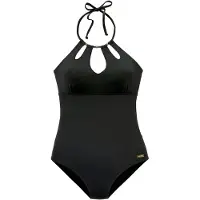 LASCANA Badeanzug "Italy", Damen, Gr. 34, N-Gr, schwarz, Microfaser, Microfaser, Polyamid, unifarben, Badeanzüge Badeanzug, mit modischen Cut-Outs