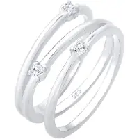 Elli Silberring "Ring Wickelring Zirkonia Filigran 925 Silber" Gr. 52, silber, Fingerringe, Damen, 52, Silber 925 (Sterlingsilber), Silberring