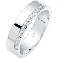 Elli Verlobungsring DIAMONDS "Ring Verlobungsring Diamant Diamant Weiß Brillantschliff (0.06 ct) 925 Sterling Silber" Gr. 54, weiß, Fingerringe, Damen, 54, Silber 925 (Sterlingsilber), Verlobungsring
