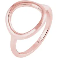 Elli Silberring "Ring Kreis Rund Geo Statement 925 Silber" Gr. 56, rosa (rosegold), Fingerringe, Damen, 56, Silber 925 (Sterlingsilber), Silberring