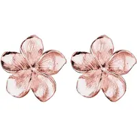 Elli Paar Ohrstecker "Ohrringe Frangipani Blüte Blume Filigran 925 Silber" Gr. 16, rosa (rosegold), Ohrringe, Damen, 16, ohne Stein, Silber 925 (Sterlingsilber), Paar Ohrstecker
