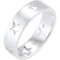 Elli Silberring "Ring Bandring Stern 925 Sterling Silber" Gr. 54, silber, Fingerringe, Damen, 54, Silber 925 (Sterlingsilber), Silberring