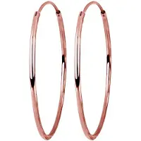 Elli Paar Creolen "Ohrringe Creolen Glänzend 925 Sterling Silber" Gr. 40, rosa (rosegold), Ohrringe, Damen, 40, ohne Stein, Silber 925 (Sterlingsilber), Paar Creolen