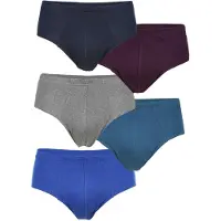 Jan Vanderstorm Slip "5er Pack Sportslip ERBLIN", Herren, Gr. XXL, blau (bunt), Obermaterial: 100% Baumwolle CO., Unterhosen Slip
