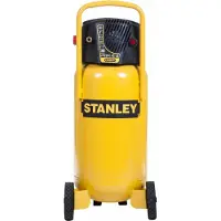 Stanley Kompressor D230/10/50V Luftkompressor 10 Bar 50L 222L/Min Mit Griff und Rädern Ölfrei Gelb