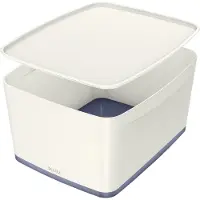 Leitz 5216-10-01, Aufbewahrungsbox, Grau, Weiß, Rechteckig, Acrylnitril-Butadien-Styrol (ABS), Einfarbig, Drinnen