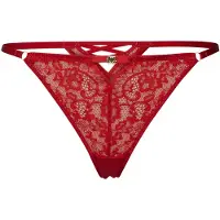 LASCANA String , Damen, Gr. 36/38, rot, Microtouch, Obermaterial: 90% Polyamid, 10% Elasthan, figurbetont, Unterhosen String, mit verführerischer Schnürung