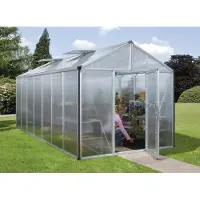 Vitavia Gewächshaus "Zeus 13800", silber (silberfarben), B:266cm T:547cm, Gewächshäuser, Gewächshaus
