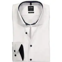 Olymp Businesshemd "Luxor modern fit", Herren, Gr. 39, N-Gr, weiß, Web, Obermaterial: 100% Baumwolle, modern fit, Hemden Businesshemd, Topseller
