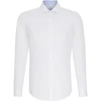 Seidensticker Businesshemd "Schwarze Rose", Herren, Gr. L (41), normale Ärmellängen, weiß, 100% Baumwolle, unifarben, slim fit, 2-Knopf-Manschette, Hemden Businesshemd, Slim 1/1 Kentkragen Uni