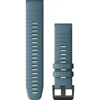 Garmin Quickfit-armbänder, Silikon lakeside blue/schwarz 22 mm