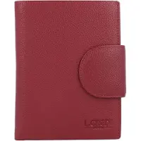 L.credi Leder Geldbörse Clara Flap Wallet Red dunkelrot
