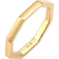 Elli Ring Pinky Ring Achteckform Geo Look 925 Silber Elli Gold