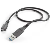 Hama 1m, USB-C/USB3.0-A, 1 m, USB C, USB A, USB 3.2 Gen 1 (3.1 Gen 1), Männlich/Männlich, Schwarz