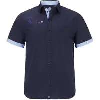 Jan Vanderstorm Kurzarmhemd "Hemd FYNNJARD", Herren, Gr. 6XL, weit, blau (dunkelblau), Obermaterial: 100% Baumwolle CO., unifarben, Hemden Kurzarmhemd