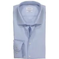 Seidensticker Businesshemd "Schwarze Rose", Herren, Gr. M40, normale Ärmellängen, blau, 100% Baumwolle, unifarben, tailored fit, 2-Knopf-Manschette, Hemden Businesshemd, Shaped 1/1 Kentkragen Uni