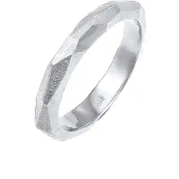 Elli Partnerring PREMIUM "Ring Freundschaftsring Trauring Organic matt 925 Silber" Gr. 56, silber, Fingerringe, Damen, 56, Silber 925 (Sterlingsilber), Partnerring