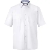 Jan Vanderstorm Kurzarmhemd "Hemd MEINO", Herren, Gr. XXXL, weiß, Obermaterial: 100% Baumwolle CO., unifarben, comfort fit normal, Hemden Kurzarmhemd