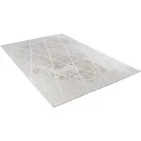 Tom Tailor Teppich HOME "Fine Lines" Gr. 2, beige, B:68cm H:5mm L:130cm, Wolle, Teppiche, Teppich, Flachgewebe, Rauten Design, ideal im Wohnzimmer & Schlafzimmer