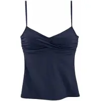 s.Oliver Bügel-Tankini-Top "Spain", Damen, Gr. 36, Cup C, blau (marine), Microfaser, Microfaser, unifarben, Bikini-Oberteile Bügel-Tankini-Top, mit Wickeloptik