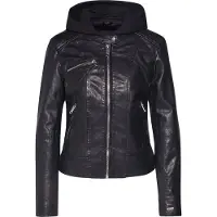 Maze Lederjacke "Lederjacke Mico", Damen, Gr. XL, schwarz (schwarz, schwarz), Obermaterial: 100% Lammleder LEL. Futter: 100% Polyester PES., Jacken Lederjacke