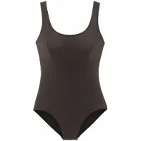 LASCANA Badeanzug , Damen, Gr. 42 (42), Cup D, braun, Polyamid, unifarben, Badeanzüge Badeanzug, mit Schlankmach- Effekt