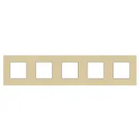 Züblin 221-76005 5 fach Rahmen mit 71 mm Mittenabstand Niko Pure alu gold 22176005