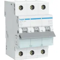 Hager MCN303 Leitungsschutzschalter 3 polig 6kA C-Charakteristik 3A 3 Module