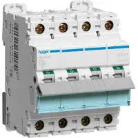 Hager NDN416 Leitungsschutzschalter 4 polig 10kA/15kA D-16A 4M