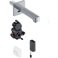 Geberit Brenta Waschtischarmatur, Ausladung 170mm, mit Mischer, Netzbetrieb, für UP-Funktionsbox, 116.272.21.1, Farbe: hochglanz-verchromt