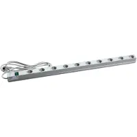 Schneider Electric NSYAPUS10S Actassi, vertikale Stromverteilerschiene, 10 Steckdosen+Schalter VDE