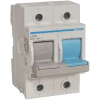 Hager L75M Lasttrennschalter für Sicherungen D02 E18 63A AC400V 1polig+N Hutschiene