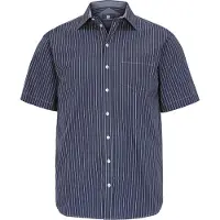 Jan Vanderstorm Streifenhemd "Streifenhemd PERTTU", Herren, Gr. XXL, weit, blau, Obermaterial: 100% Baumwolle CO., gestreift, comfort fit normal, Hemden Streifenhemd