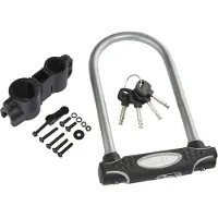 Masterlock Bügelschloss 8195 grau mit Halter 13 x 210 x 110 mm