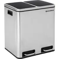 OEM Silberner 30L Abfalltrenner mit Pedal, 41x36x47cm