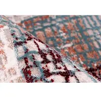 Calo-deluxe Teppich "Miran 725" Gr. 3, rosa (grau, lachs), B:120cm H:12mm L:180cm, Kunstfaser, Teppiche, Teppich, Vintage Design, mit Fransen, Wohnzimmer