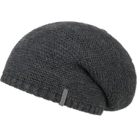 Chillouts Beanie "Keith Hat", Herren, grau (dunkelgrau melange), Strick, Kunstfaser, meliert, Mützen Beanie, Strickmütze im Oversize-Look, meliert, gefüttert