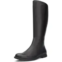 Camper für Damen. K400451-001 Mil Lederstiefel schwarz (38), 1 bis 3 cm, Reißverschluss, Lässig