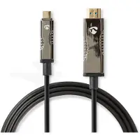 Nedis optische USB-Kabel (aktiv) - USB-C Stecker - HDMI Stecker - 18 Gbps - 20.0 m - Rund - PVC - Schwarz - Kartonverpackung