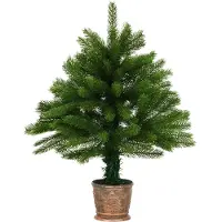 vidaXL Künstlicher Weihnachtsbaum Naturgetreue Nadeln 65 cm Grün