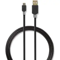 Nedis CCBW60500AT20 USB-Kabel USB-A auf USB Micro-B Stecker 2 m PVC Anthrazit