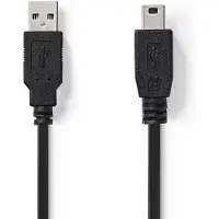 Nedis CCGP60300BK50, 5 m, USB A, USB A/Mini-USB A, USB 2.0, Schwarz