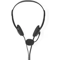Nedis CHST100BK PC-Headset On-Ear stereo 2x 3,5 mm Schwarz