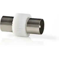 Nedis Satelliten- und Antennenadapter - IEC (Coax) Stecker - IEC (Coax) Stecker - Vergoldet - 75 Ohm - Gerade - Kunststoff / Metall - Weiss - 1 Stück - Box