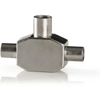 Nedis CSBW40950WT Satelliten- und Antennenadapter 2x Coax auf IEC-Koax Weiß