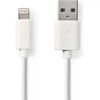 Nedis CCGB39300WT20 Lightning-Kabel Apple 8-Pin auf USB-A Stecker 2 m PVC Weiß